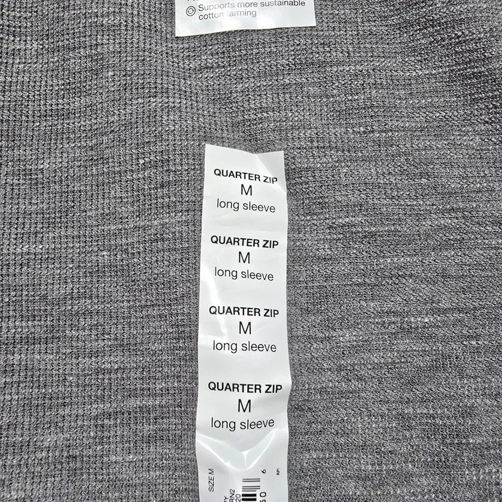 new Sonoma Quarter Zip Pullover Mens Medium Grey Supersoft Double Knit